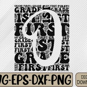 WTMWEBMOI066 09 292 scaled Typography Groovy First Grade Teacher Back to School Svg, Eps, Png, Dxf, Digital Download