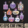 WTMWEBMOI066 09 342 Magical Potions Bottles Witchy Halloween Print Svg, Eps, Png, Dxf, Digital Download