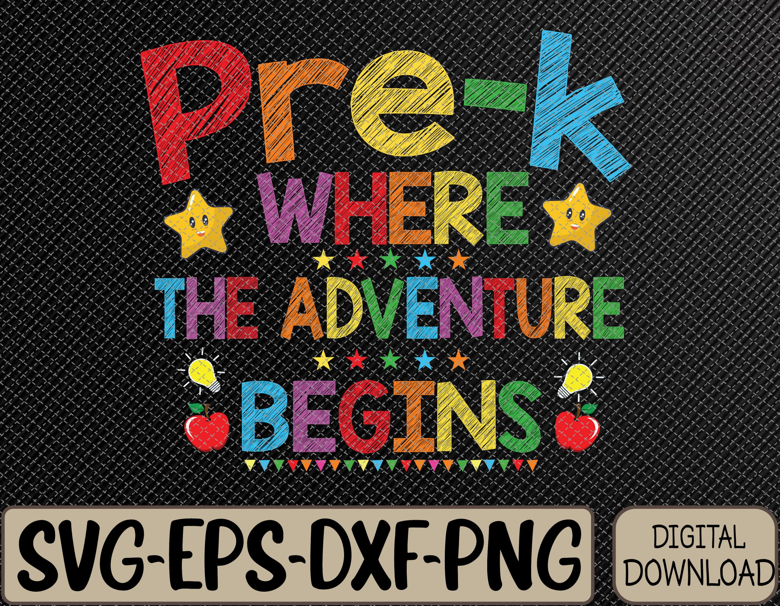 Pre-K First Day Of School Teacher Student Back To School Svg, Eps, Png ...