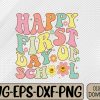 WTMWEBMOI066 09 84 Retro Happy First Day Of School Back To School Svg, Eps, Png, Dxf, Digital Download