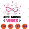 WTMWEBMOI066 04 31 Third 3rd Grade Vibes Back To School Cute Cat Cute Svg, Eps, Png, Dxf, Digital Download