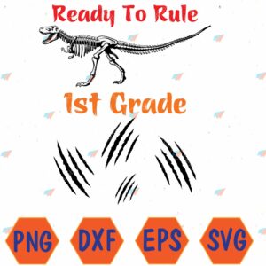 WTMWEBMOI066 04 8 scaled Raptor Dinosaur Ready To Rule 1st Grade Back To School Svg, Eps, Png, Dxf, Digital Download