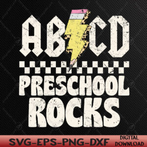 WTMWEBMOI066 05 62 ABCD Preschool Rocks Back To School Pre-K Svg, Eps, Png, Dxf, Digital Download