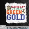 WTMWEBMOI066 09 131 On Gameday Football We Wear Green And Gold Leopard Svg, Eps, Png, Dxf, Digital Download