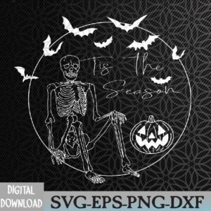 WTMWEBMOI066 09 141 Tis the Season Halloween - Cute Skeleton Halloween Bats Svg, Eps, Png, Dxf, Digital Download