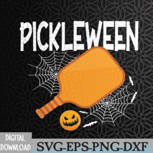 WTMWEBMOI066 09 155 Pickleween Halloween Pickleball Svg, Eps, Png, Dxf, Digital Download