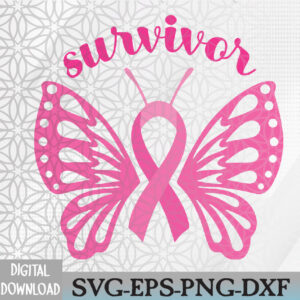WTMWEBMOI066 09 198 I'm A Survivor Dragonfly Breast Cancer Awareness Svg, Eps, Png, Dxf, Digital Download