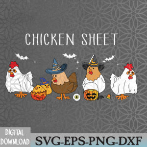 WTMWEBMOI066 09 253 Chicken Sheet Halloween Ghost Chickens Farm Animal Lover Svg, Eps, Png, Dxf, Digital Download