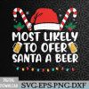 WTMWEBMOI066 09 304 Most Likely To Offer Santa A Beer Funny Drinking Christmas Svg, Eps, Png, Dxf, Digital Download