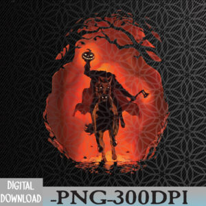 WTMWEBMOI066 09 55 halloween scary pumpkin headless horseman PNG, Digital Download