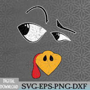 WTMNEW2024 09 29 Turkey Face Necktie Cute Happy Thanksgiving Svg, Eps, Png, Dxf, Digital Download
