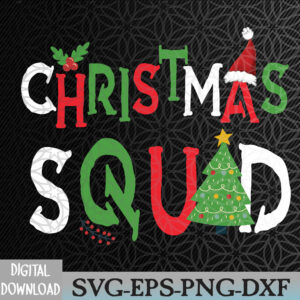 WTMNEW2024 09 37 Christmas Squad Family Group Matching Christmas Pajama Party Svg, Eps, Png, Dxf, Digital Download