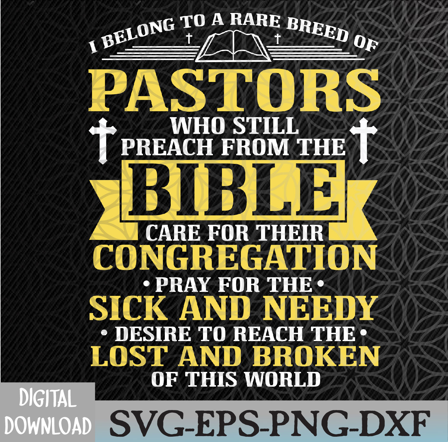 Retro Funny Pastor Appreciation Christian Preacher Svg, Eps, Png, Dxf ...