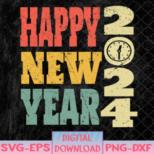 WTMNEW1512 08 16 2024 Happy New Year Celebration Vintage Svg, Eps, Png, Dxf, Digital Download