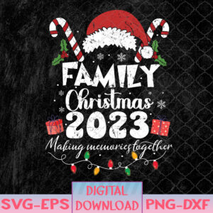 WTMNEW1512 08 2 Family Christmas 2023 Matching Squad Funny Santa Elf Xmas Svg, Eps, Png, Dxf, Digital Download