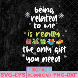 WTMNEW1512 08 37 Being Related To Me Funny Christmas Svg, Eps, Png, Dxf, Digital Download