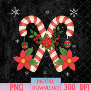 WTMNEW1512 08 67 Christmas Candy Cane Santa Xmas PNG, Digital Download