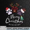 WTMNEW2024 09 123 Merry Christmas Dog Paws Lights Buffalo Plaid Leopard Xmas Svg, Eps, Png, Dxf, Digital Download