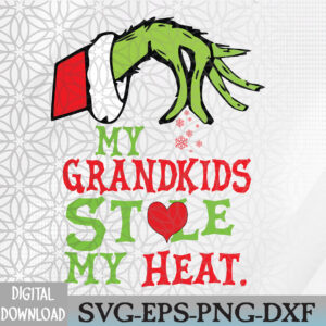 WTMNEW2024 09 36 My Grand-kids Stole-My-Heart Funny Grand-kids Christmas Svg, Eps, Png, Dxf, Digital Download