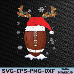 WTMNEW2024 09 43 Christmas Football Ball Xmas Lights Funny Sport Svg, Eps, Png, Dxf, Digital Download