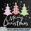 WTMNEW2024 09 88 Merry Christmas Tree Buffalo Plaid Red White Green Xmas Svg, Eps, Png, Dxf, Digital Download