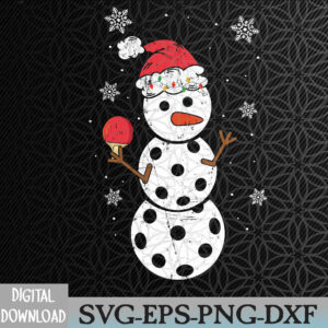WTMNEW2024 09 93 Santa Hat Snowman Gifts For Xmas Funny Pickleball Christmas Svg, Eps, Png, Dxf, Digital Download