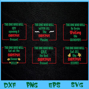 WTM BEESTORE 04 132 "Christmas Family Most Likely To Christmas Family Matching Pajamas Funny Christmas Svg, Eps, Png, Dxf, Digital Download "