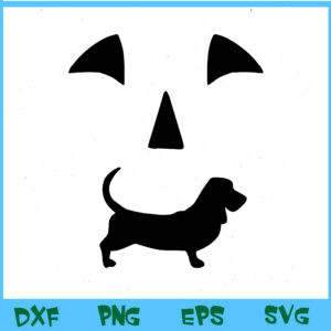 WTM BEESTORE 04 146 pumpkin Basset Hound Dog halloween Svg, Eps, Png, Dxf, Digital Download