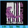 WTM BEESTORE 04 21 Purple Up Military Kids Military Child US Flag Dinosaur PNG, Digital Download