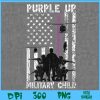 WTM BEESTORE 04 22 Military Child Svg Purple Up Army Retro Vintage Flag PNG, Digital Download