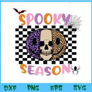 WTM BEESTORE 04 39 Groovy Spooky Season Halloween Ghost Boo Smile Face Pumpkin Svg, Eps, Png, Dxf, Digital Download