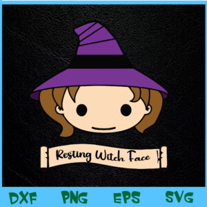 WTM BEESTORE 04 57 Resting Witch Face Svg, Eps, Png, Dxf, Digital Download