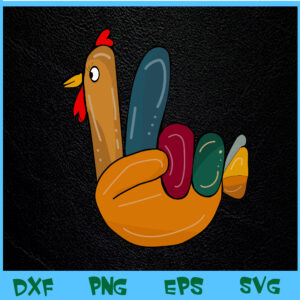 WTM BEESTORE 04 59 Peace Sign Turkey Hand Cool Thanksgiving Hippie Svg, Eps, Png, Dxf, Digital Download