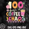 WTMNEW1512 09 120 100 Days of School Coffee Lover 100th Day of School Teacher Svg, Eps, Png, Dxf, Digital Download