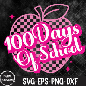 WTMNEW1512 09 34 Retro 100 Days 100th Day Of School svg, Svg, Eps, Png, dxf
