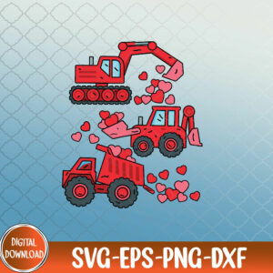 WTMNEW9file 09 118 Valentines Day Construction Trucks Funny, Valentines Day svg, Svg, Eps, Png, Dxf