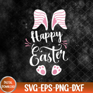 WTMNEW9file 09 210 Happy Easter Bunny Rabbit Face Funny Easter Day Svg, Eps, Png, Dxf