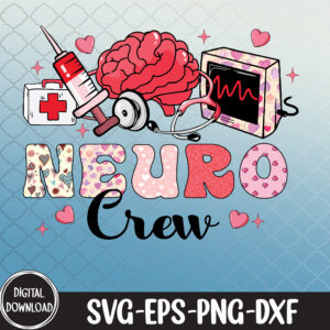 WTMNEW9file 09 3 Neuro Crew Stethoscope Leopard Neuro Nurse Valentine's Day, Valentine's Day svg, Svg, Eps, Png, Dxf