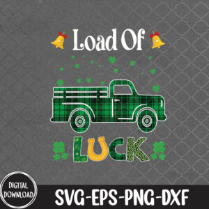 WTMNEW9file 09 58 Loads Of Luck Truck Buffalo Plaid Shamrock St Patricks Day St Patricks Day svg