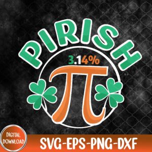 WTMNEW9file 09 11 3.14% Pirish St Patrick's Pi symbol Math Irish Holiday Funny Svg, Eps, Png, Dxf