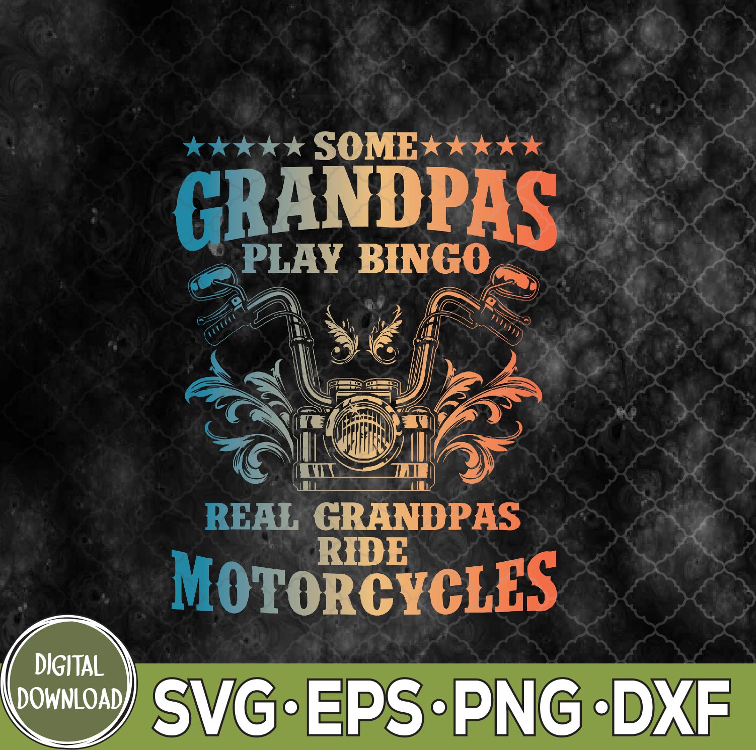 WTMNEW9file 09 167 Cool Grandpa Motor-Cycle Design For Men Biker Motorbike Lover Svg, Png, Digital Download