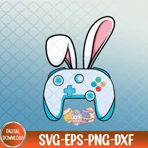 WTMNEW9file 09 24 Boys Easter, Video Gamer Bunny Egg Hunt Svg, Eps, Png, Dxf