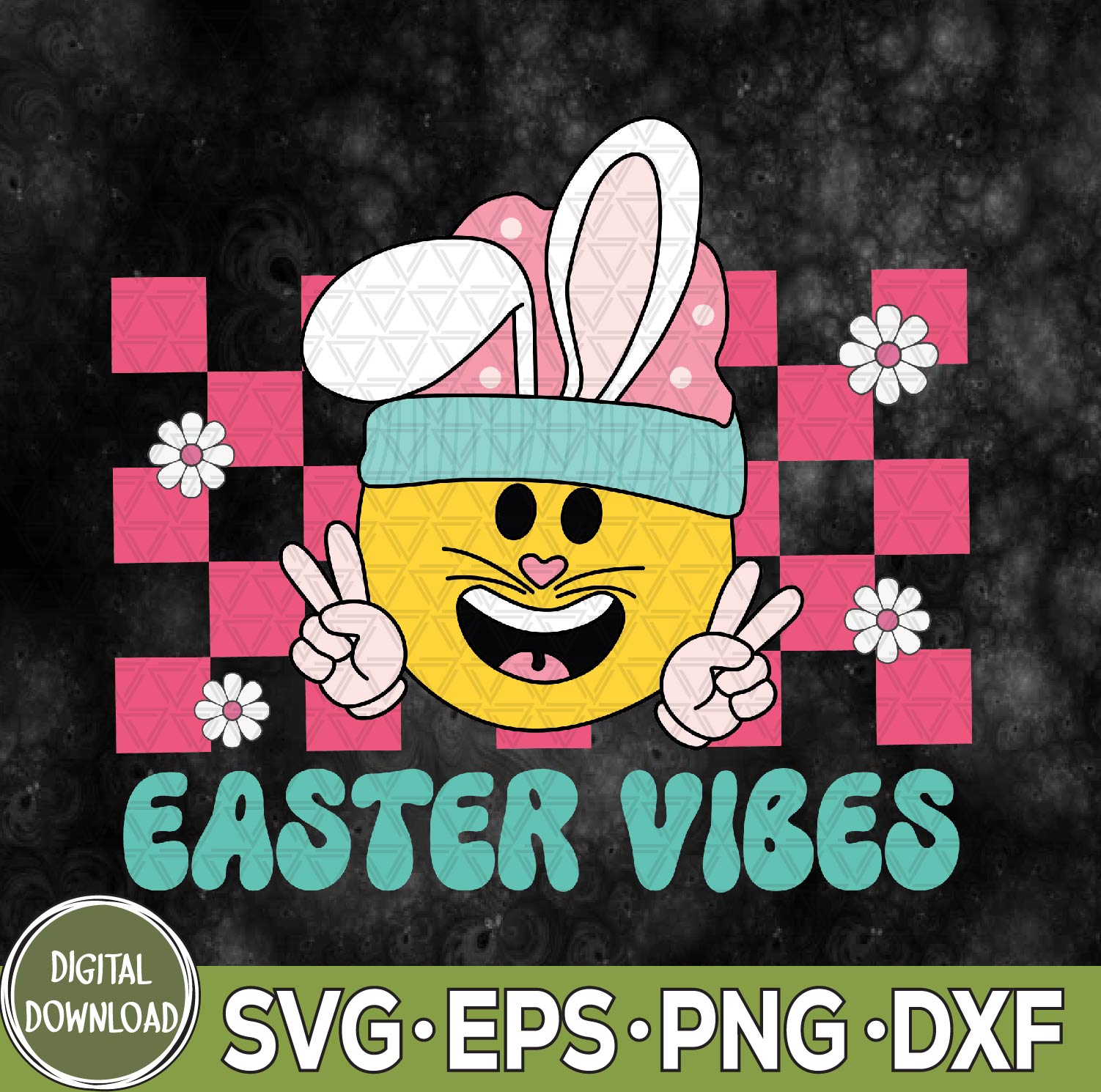WTMNEW9file 09 68 Easter Vibes Svg, Womens Easter Svg, Easter Day Svg, Easter Bunny Svg, Girls Bunny Svg, Christian Svg