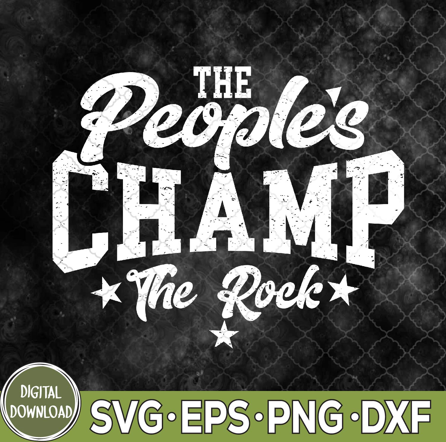 WTMNEW9file 09 87 The People's Champ The Rock Svg, Eps, Png, Dxf