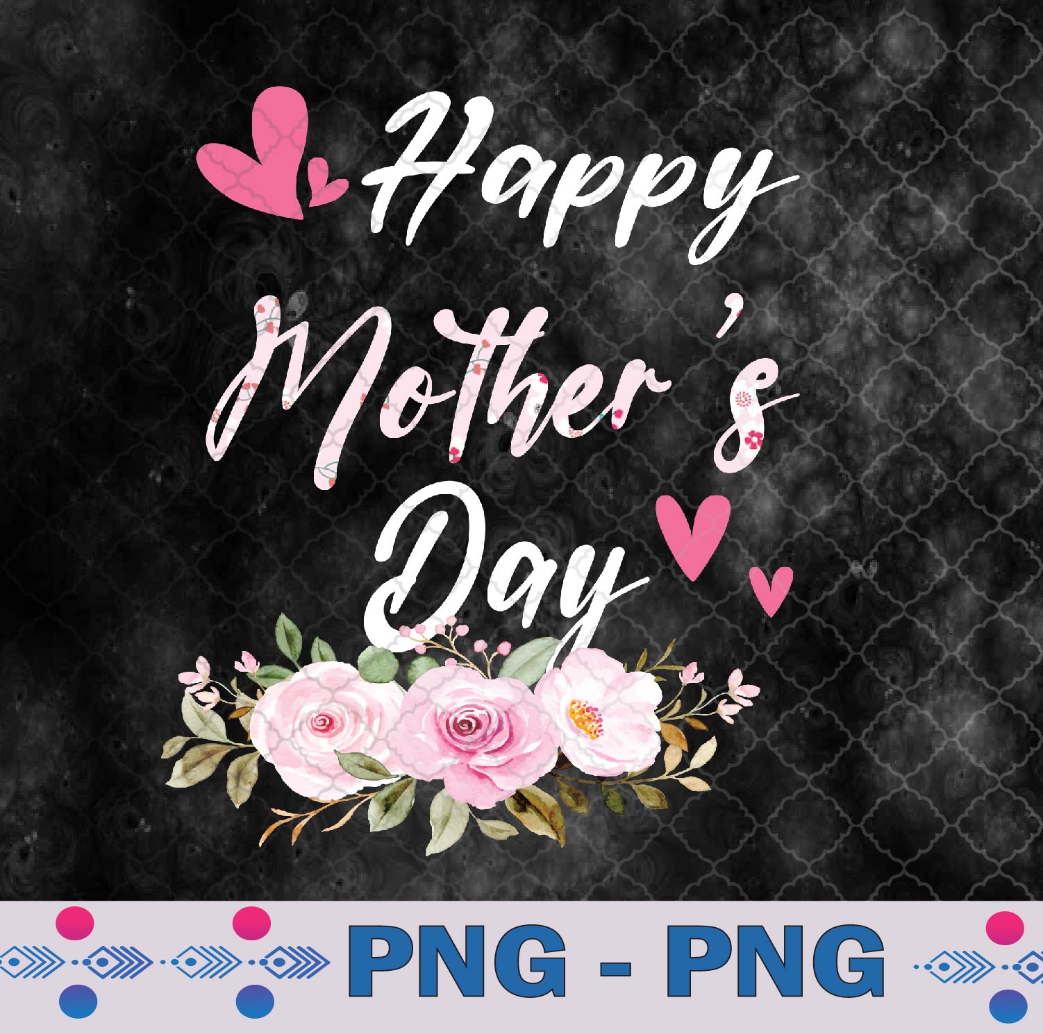 WTMNEW9file 09 38 Happy Mother's Day 2024 Cute Floral For Women Mom Grandma Png, Sublimation Design