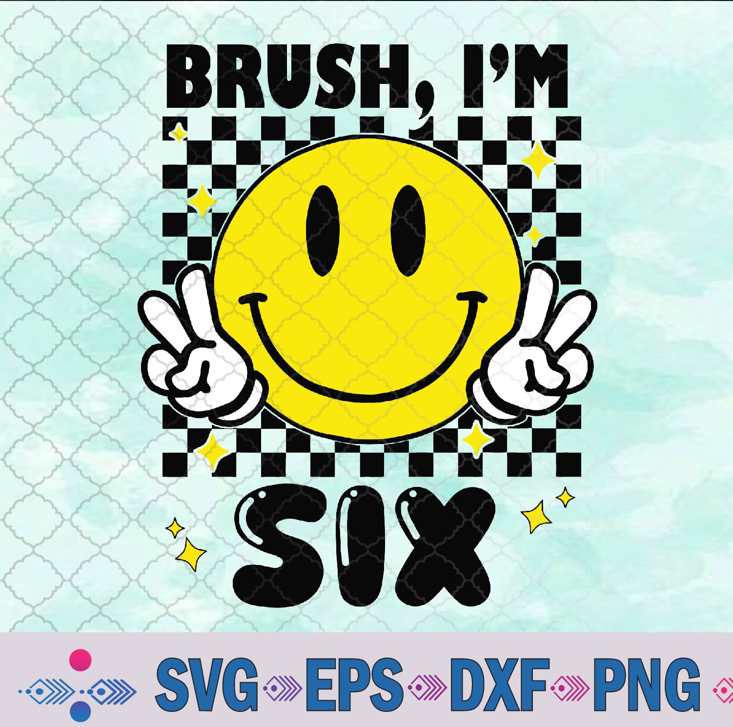 WTMNEW9file 09 4 Bruh I'm 6 Six 6th Birthday Boy Smile 6 Years Old Birthday Svg, Png, Digital Download