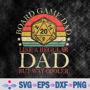 Board Game Dad Funny Board Gamer Father Saying Svg, Png, Digital Download