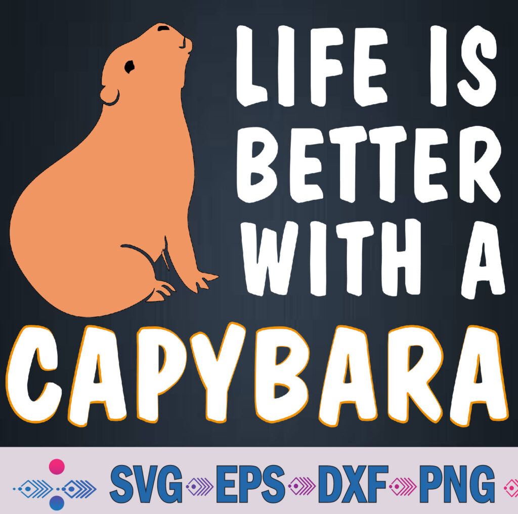 Capybara - Retro Rodent Funny Capybara Svg, Png, Digital Download ...