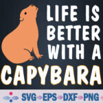 Capybara - Retro Rodent Funny Capybara Svg, Png, Digital Download