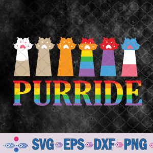 Cat Pride Svg, Lgbtq+ Rainbow Apparel, Cat Lover Svg, Png, Digital Download